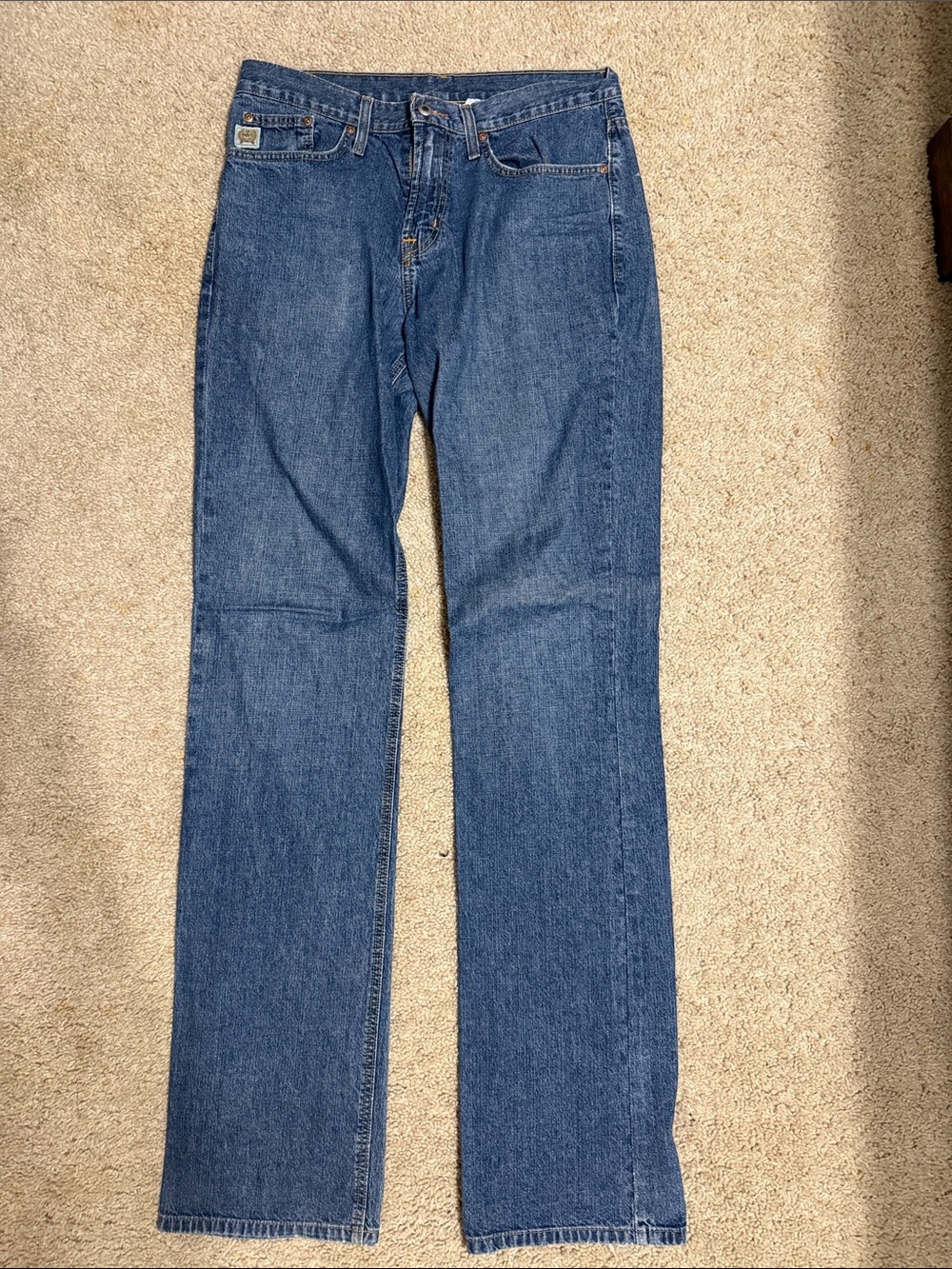 Cinch Light Blue Denim Jeans with Gold Topstitching